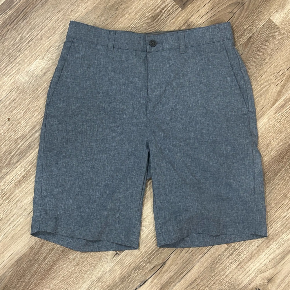 Hogan Blue Flat Front Shorts Versatile Tailored Design